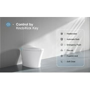 Horow Smart Toilet with Heated Seat, Automatic Power Flush Tankless,Ceramic One Piece Toilets no bidet