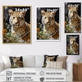 thumbnail image 4 of Designart "Leopard gracefulness Pastoral" Animals Floater Framed Canvas Art Print, 4 of 7