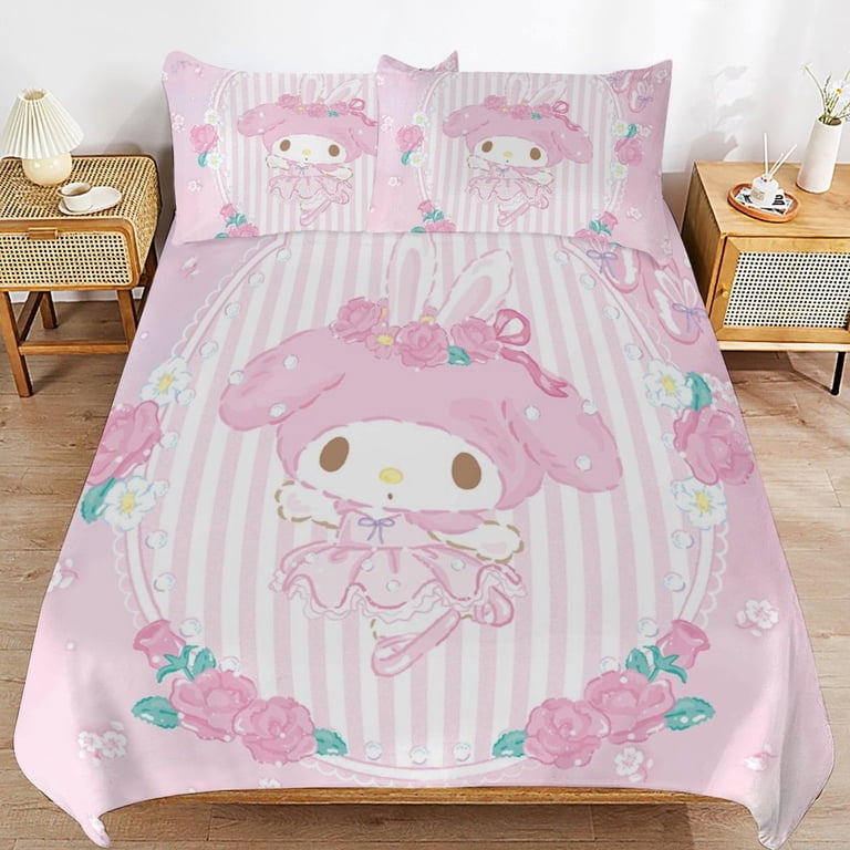 MY MELODY Bedding Set Anime Three-piece for Boys Girls Teens