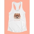 thumbnail image 3 of Pomeranian Dog Head. Tank Women -Image by Shutterstock, Female x-Small, 3 of 4