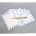 thumbnail image 3 of 42-Pc Stationery Gift Box Set w/Reusable Desktop Organizer Box & Gold Pen - Blue & White Leaves, 3 of 9