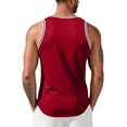 thumbnail image 4 of Resicozy Sleeveless Tank Tops Mens Casual Workout Gym T Shirts Sport Athletic Solid Color Tanks Wine L, 4 of 7