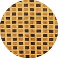 thumbnail image 1 of Ahgly Company Indoor Round Abstract Orange Oriental Area Rugs, 7' Round, 1 of 6