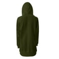 thumbnail image 5 of Gyexs Hoodie Dress for Women Casual Long Sleeve Loose Fit Half Zip Pullover Pocket Winter Clothes Hiking Warm Sports Sweatshirt, Army Green, Size XXXL, 5 of 6