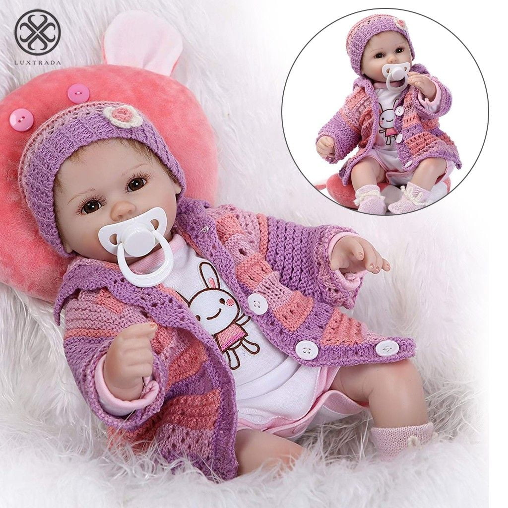 OH SO PRETTY Knit Baby Doll Outfit For Reborn Infant Newborn PINK 