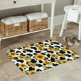 thumbnail image 7 of Picia Cute Cow Print Sunflower A Pattern Flannel Doormat – 16x24 Inch Non-Slip Indoor Mat, Absorbent & Quick-Dry Rug for Entryway, Bathroom, Kitchen, and Bedroom, Machine Washable, 7 of 7