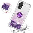 thumbnail image 3 of for Xiaomi Redmi Note 11 4G Glitter Case with Ring Holder, Bling Sparkle Floating Liquid Soft TPU Cushion Fashion Clear Case Cover for Xiaomi Redmi Note 11 4G/Redmi Note 11S  Purple, 3 of 14