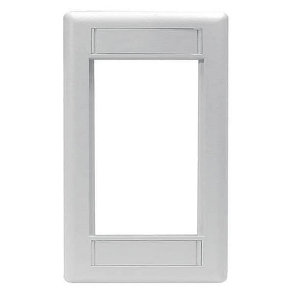Hubbell Premise Wiring IStation Plate,Office White,3U IMF1OW