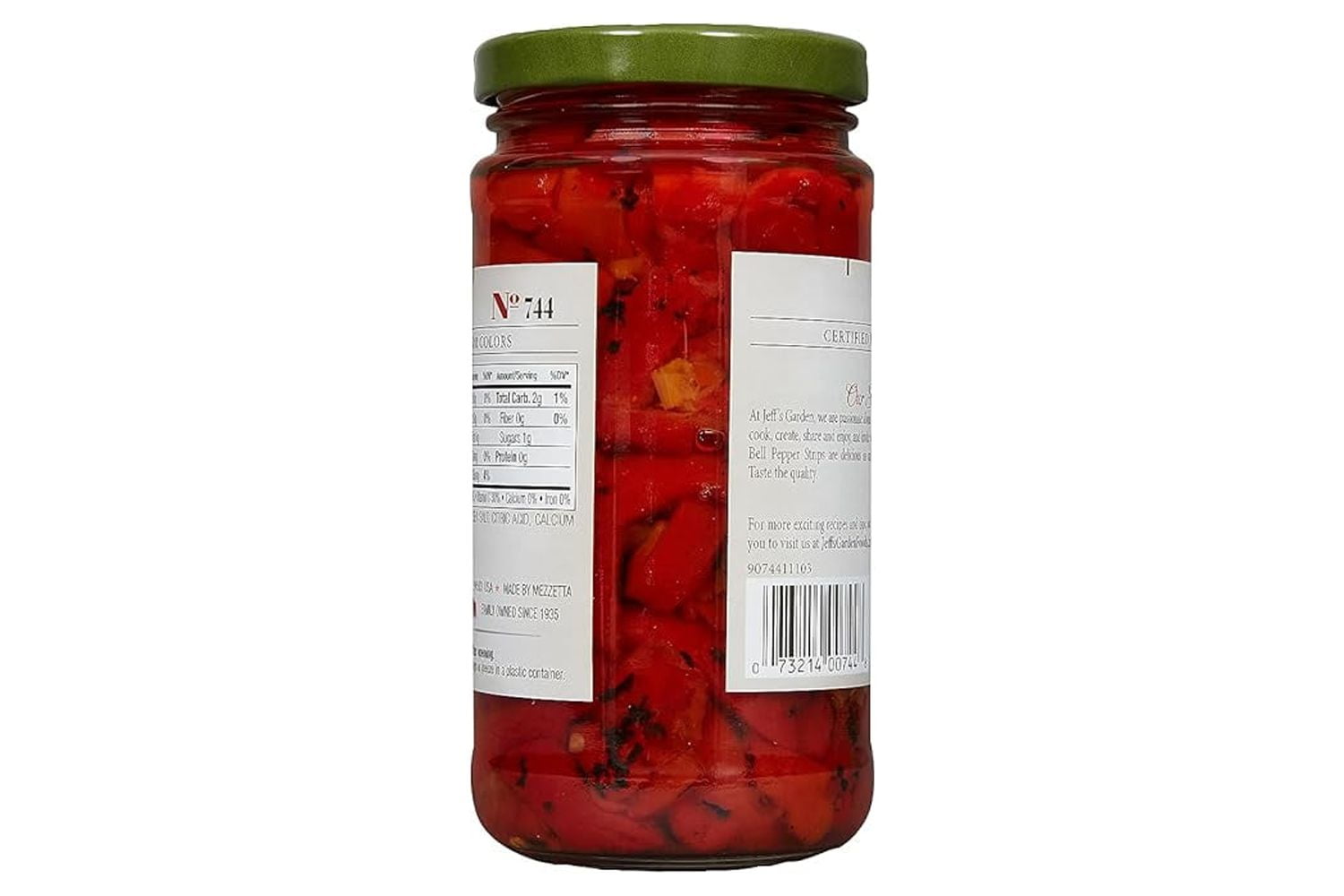 (Pack of 6) Jeffs Garden Roasted Bell Pepper Strips, 12 oz
