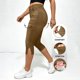 thumbnail image 5 of Pantalones de Cintura Elásticos para Mujeres Casual Caminando con Bolsillos Impresos No Tejido Denim Imitación Denim Hendidura Doblado Cómodo para Salir, 5 of 8