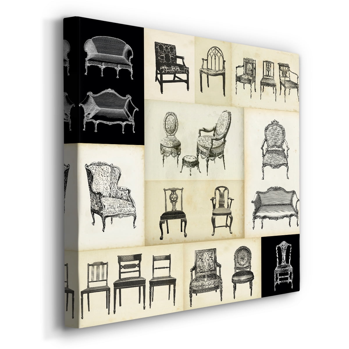 Wexford Home Parlor Tableau I-Premium Gallery Wrapped Canvas, 32" x 32" - Ready to Hang