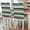 Navy Green, variant on Orange Navy Blue Striped Chair Back Covers, Gradient Horizontal Lines Removable Chair Covers for Dining Chairs Set of 4, Washable Chairs Slipcovers Back Seat Protector for Wedding Party 19"x20"