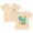 Beige, variant on Ulitacool Girls Tops Short Sleeve T Shirts Round Neck Letter Graphic Tee Blouse Soft Playsuit Beige 1-2 Years