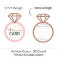 thumbnail image 3 of Big Dot of Happiness Bride Squad - Ring Wish Card Rose Gold Bridal Shower or Bachelorette Party Activities - Shaped Advice Cards Game - Set of 20, 3 of 5