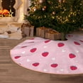 thumbnail image 4 of Salouo Strawberry And Heart Christmas Tree Skirt 36" Farmhouse Christmas Decorations Snowman Xmas Tree Skirt Tree Mat for Holiday Party Decor, 4 of 8