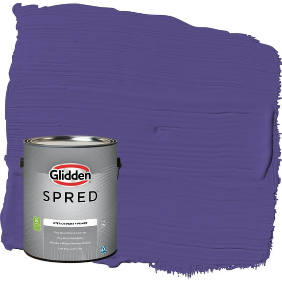 Glidden Spred Eggplant / Purple Flat Interior Paint with Primer, 1 Gallon
