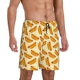 thumbnail image 2 of Balery Hot Dog 3 Pantalones cortos de pijama de punto de algodón para hombre con cinturilla y bolsillos-Medium, 2 of 6