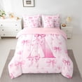 thumbnail image 2 of Castle Fairy Personalized Initial A Twin Bedding Sets,Pink Bow Bedding Comforter Set, 2 of 8