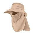 thumbnail image 2 of Chal de protección solar Sombrero de pescador con agujero de cola de caballo | Niños y adultos | Malla de poliéster transpirable | Ala ancha plegable | Mascarilla de cubierta facial | Ajustable, 2 of 7