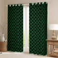 thumbnail image 2 of Homewish Green Stripes Abstract Curtains Pack of 2 (42x84 Each) for Teen, Modern Fashion Buffalo Curtains Blackout, Chic Bow-tie Bedroom Curtains, Blackout Curtains Bedroom Decor, 2 of 6