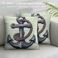 thumbnail image 3 of ARISTURING  Nautical Throw Pillow Cover, Navy Blue Anchor Pillowcases Soft Home Decorative Pillow Case Double Sided Cushion Covers for Indoor Outdoor Bedroom and Car, 3 of 5