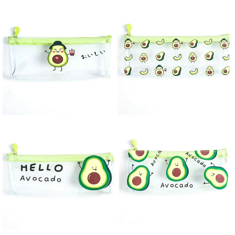 2021 Cute PVC Hello Avocado Pencil Case Clear Pencil Bag School Office  Supply Student Stationery Kids Gift From Dhgatebags, $1.47