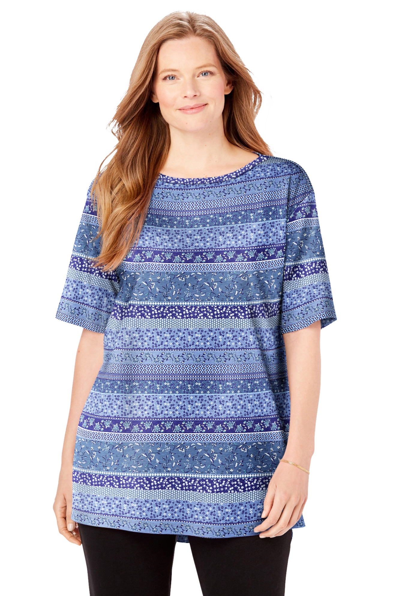 Woman Within Woman Within Women's Plus Size Perfect Printed Short