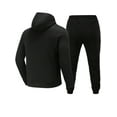 thumbnail image 4 of ROASO Hooded Collar Broken Heart Letter Print Kangaroo Pocket Men's Tracksuit Set, 4 of 6