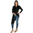 thumbnail image 2 of 24seven Comfort Apparel Extra Long Open Front Maternity Cardigan, 2 of 4