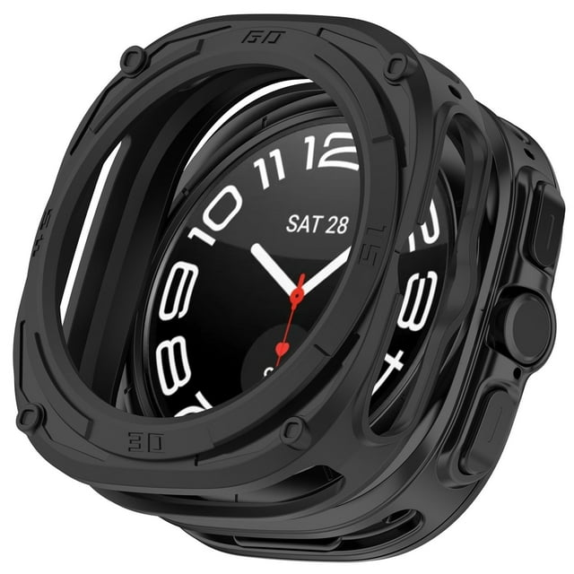 Semi Covered Hollowed Out Metal Watch Case Stylish Protection for Smartwatch