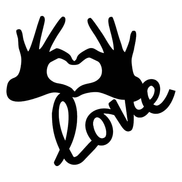 Valentine's Day Gesture Hanging Decoration Home Wall Pendant Wall Stickers Stickers Heart Stickers DIY Crafts I You Hang Loose Ornament