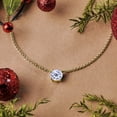 thumbnail image 2 of JeenMata Hermoso Collar con Colgante Solitario de Piedra Natal de Septiembre de Corte Redondo de 1 Quilate - Zafiro Azul Chapado en Oro Amarillo de 18 Quilates, Mujer, Adulto, 2 of 6