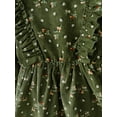 thumbnail image 6 of NZRVAWS Dress For Little Girls 5 Years Girls Floral Print 6 Years Girls Dress 1PCS Winter Dress,Green, 6 of 8