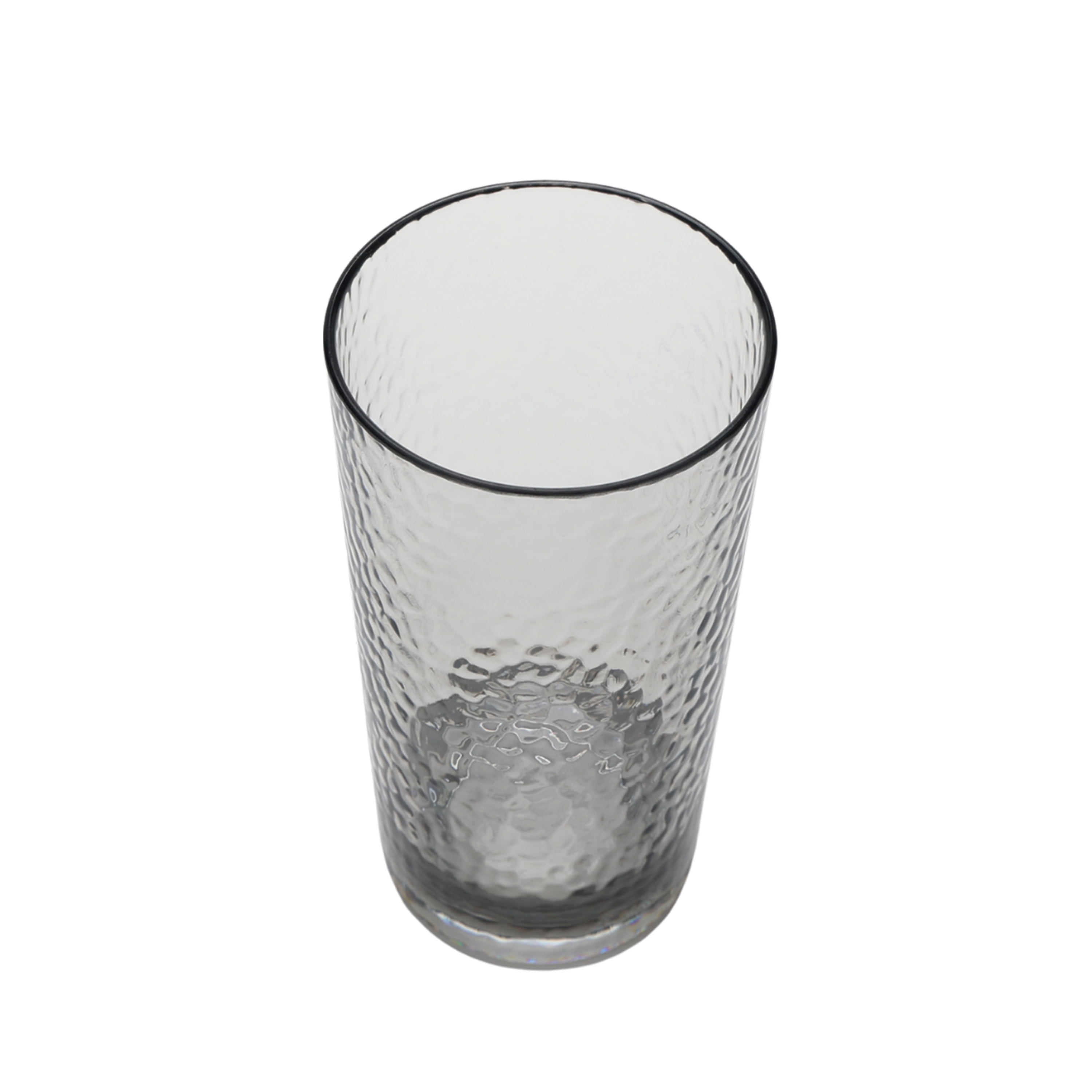 Better Homes & Gardens 16 oz Tritan Tall Hammered Tumbler, Smoke