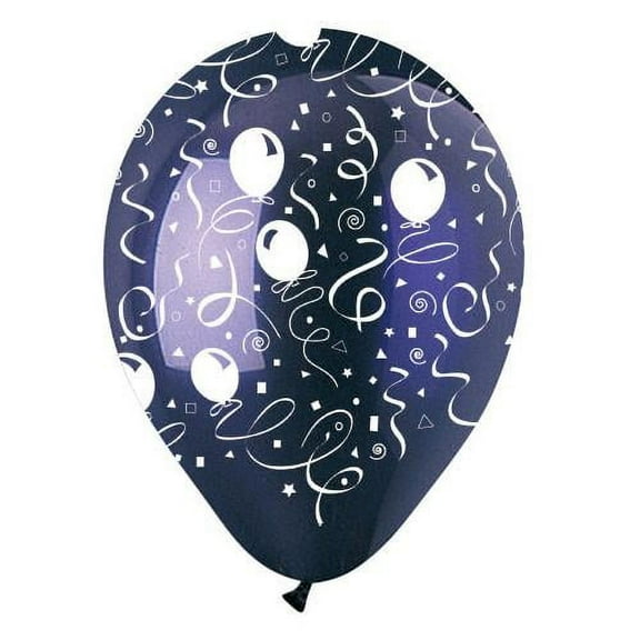 LOONBALLOON Misc-prints-patterns, 12″ ALL-ROUND STREAMERS CRYSTAL PURPLE