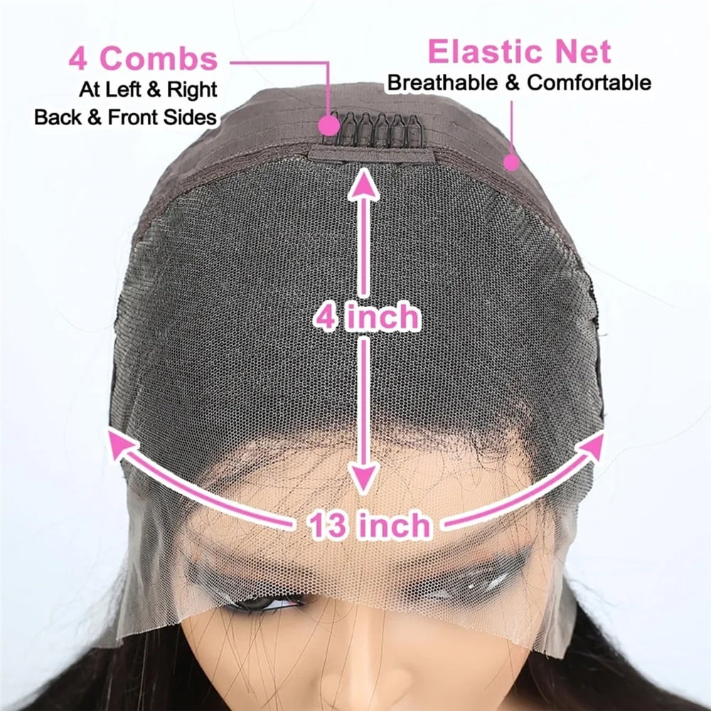 13x4 Body Wave Lace Front Wigs 16-22 Inch Pre Plucked Indian Human Hair Swiss Lace Wigs
