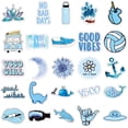 thumbnail image 4 of Pegatinas azules, 100 unidades de pegatinas de vinilo impermeables coloridas para botellas de agua, Bum, 4 of 4
