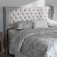 thumbnail image 2 of Bowery Hill Queen Winged Panel Headboard in Grayish Beige, 2 of 6