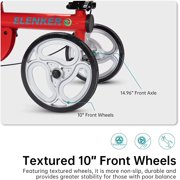 ELENKER Knee Scooter Steerable Deluxe Medical Knee Walkerfor Foot Injury Crutch Alternative Red