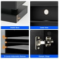 thumbnail image 6 of Blotout 81" TV Stand with LED Lights & Power Outlet for 90/85/80 Inch TV, Modern Gaming Entertainment Center with High Gloss Cabinet, Media TV Console for Living Room, Black, 6 of 8