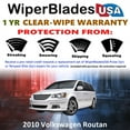 thumbnail image 2 of 2010 Volkswagen Routan Beam Wiper Blades Wipers w/1yr Warranty (Set of 3) w/Rear Wiper (WiperBladesUSA), 2 of 5