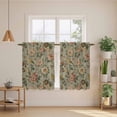 thumbnail image 2 of Vintage Spring Floral Kitchen Curtains 54 Inch Length, Farmhouse Flowers Green Vintage Tiers Curtains for Bathroom Bedroom Cafe, Light Filtering Small Window Treatment Short Drapes 2 Panels 42"Wx54"L, 2 of 8