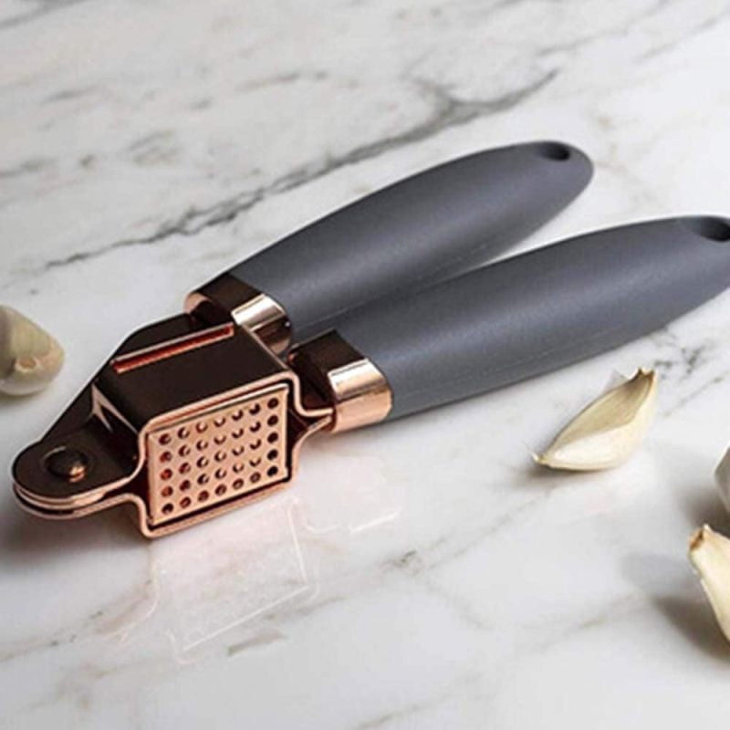 TFixol Home Decor 7 Pc Kitchen Gadget Set Copper Coated Stainless Steel Utensils Soft Touch Black Handles Kitchenware Set Kitchen Utensils(Pink) (Black