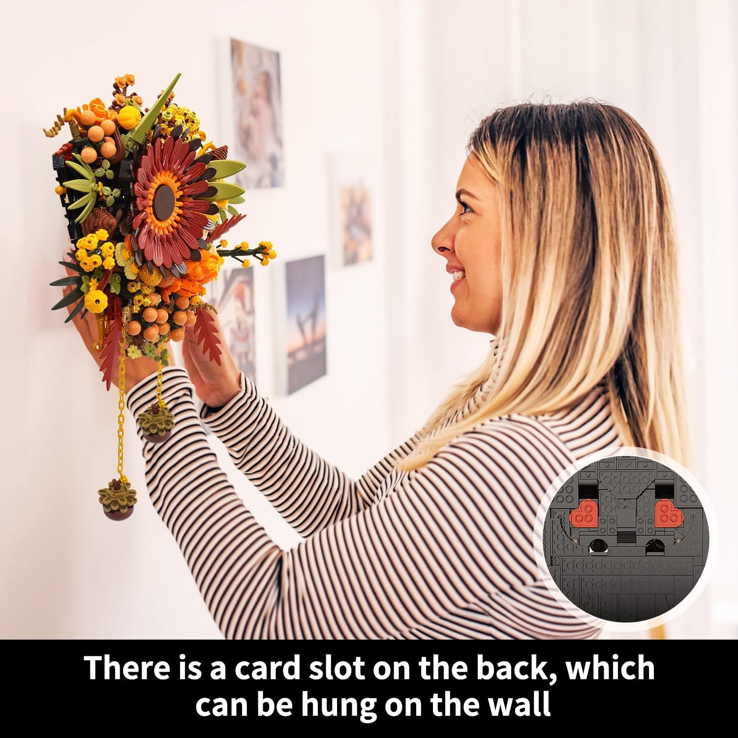 NAYIHOOP Dried Flower Bouquet Building Sets Home Decor for Adults Compatible with Lego