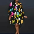 thumbnail image 2 of ibuvkizy Women Plus Size Dress,Womens Fashion Summer Dress,Women'S V-Neck Shirt Dress Loose Print Long-Sleeved Plus-Size Dress,Maxi Dress,Sun Dresses Maxi Dresses for Women 2025, 2 of 3