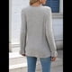 thumbnail image 5 of Blusas de Larga para Mujer, Holgadas, Elegantes, con Encaje y Cuello en V, Informales y Modernas para Usar con Leggings, Moda de Otoño Gris M, 5 of 10