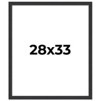 28x33 Frame Black Real Wood Picture Frame Width 1.25 Inches | Interior Frame Depth 0.5 Inches |