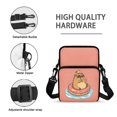 thumbnail image 7 of FUIALDOLG Capybara Print Crossbody Shoulder Bag, Polyester Zipper Purse for Women and Girls, Portable Cellphone Handbag for Travel and Hiking, 7 of 7