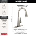 thumbnail image 6 of Delta Lenta Touchless Kitchen Faucet with Touch Technology, Brushed Nickel Kitchen Sink Faucet with Pull Down Sprayer, Single Hole, SpotShield 19802TLZ-SP-DST, 6 of 8