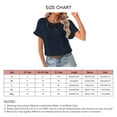 thumbnail image 5 of Women's Short Sleeve T-Shirt in Pure Color with Lace Trim - Perfect for Work, Shopping, or Daily Wear - Navy Blue - XL, 5 of 5